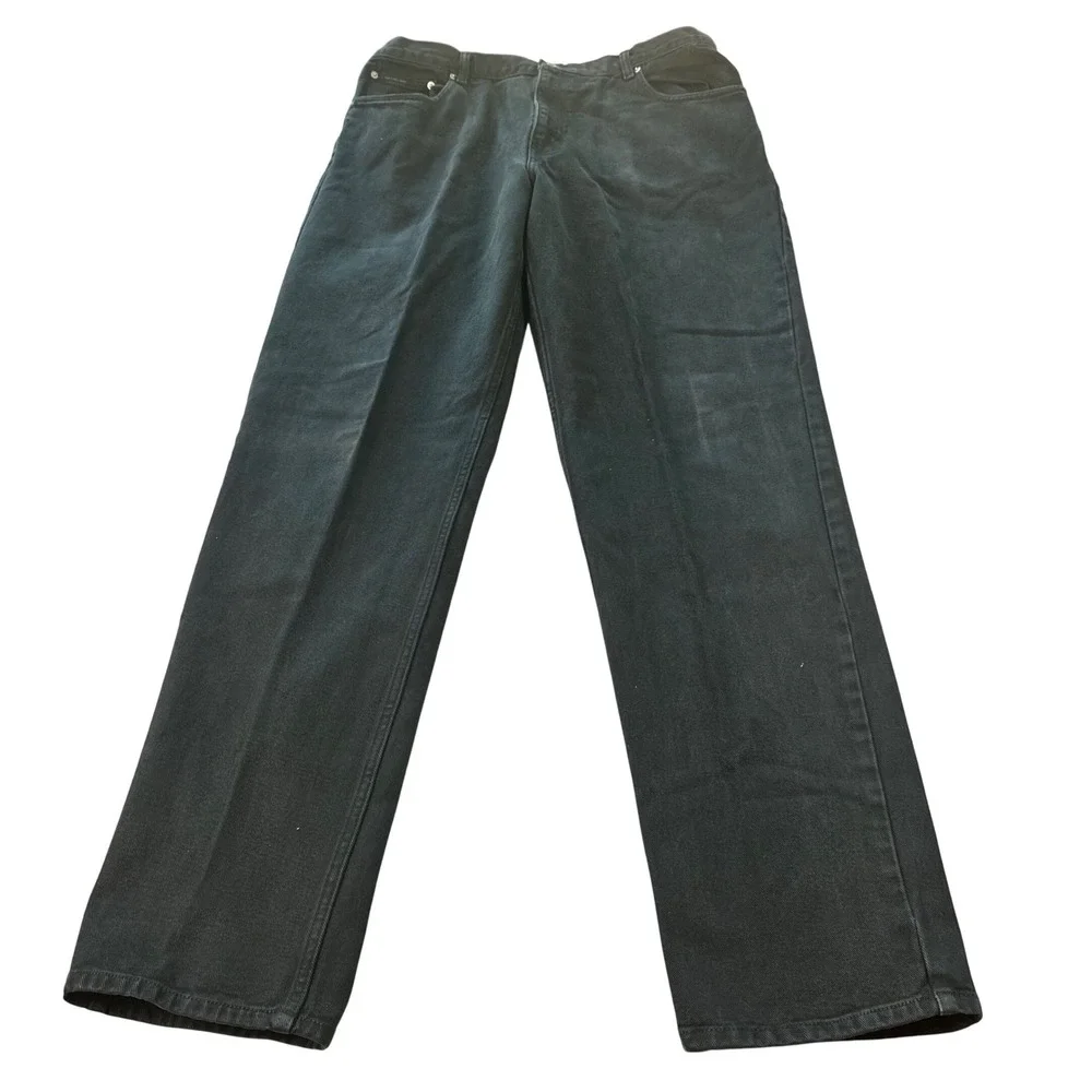 Calvin Klein Jeans Mens Black‎ Straight Leg Faded Denim Classic 5-Pocket Pants